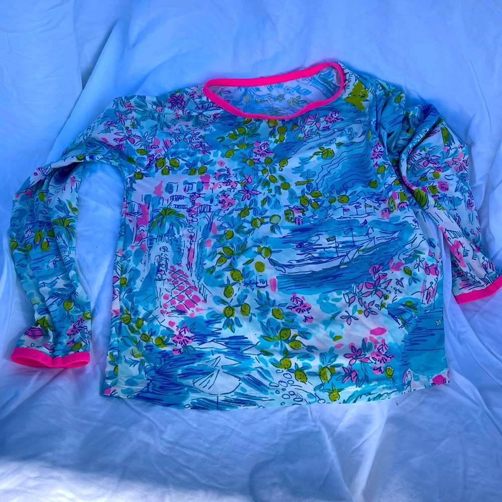 Lilly Pulitzer 2 pc Long Sleeve Rashguard Swimsuit